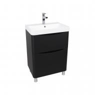 Тумба напольная Aqua Rodos Vista Black-Matt с умывальником Deep 60 см Тумба напольная Aqua Rodos Vista Black-Matt с умывальником Deep 60 см
