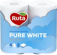 Туалетний папір Ruta Pure White тришаровий 4 шт.