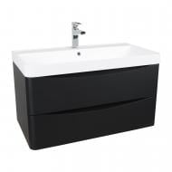 Тумба консольная Aqua Rodos Vista Black-Matt с умывальником Deep 90 см Тумба консольная Aqua Rodos Vista Black-Matt с умывальником Deep 90 см