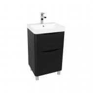 Тумба напольная Aqua Rodos Vista Black-Matt с умывальником Deep 50 см
