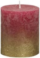 Свеча Рустик темно-красная 8х6,8 см Bolsius