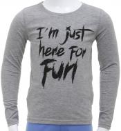 Футболка для хлопчика Фламінго р.128 сірий із чорним 995-416