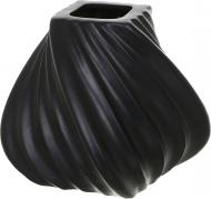 Ваза Eddy 21х21х18 см черная 18 см