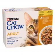 Корм вологий для котів Cat Chow by Purina Adult з куркою та цукіні 10 шт. x 85 г