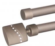 Готовый карниз Gardinia Kira Флэт с внутренней дорожкой двойной d19 мм 200 см капучино