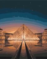 Картина по номерам Ночной Лувр BS29706 40x50 см Brushme Картина по номерам Ночной Лувр BS29706 40x50 см Brushme