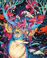 Картина по номерам Фантастический олень BS9376 40x50 см Brushme Картина по номерам Фантастический олень BS9376 40x50 см Brushme