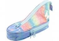 Пенал с блестками в виде кеда 2 отделения 5986-blue Cool For School синий