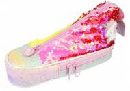 Пенал с пайетками в виде кеда 2 отделения 5987-yellow Cool For School желтый