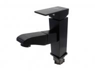 Смеситель для умывальника MILLZ выдвижной излив спецпокрытие черый MRS-AL-B10 (gray)