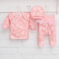 Комплект для новонароджених Blanka Сердечко рожевий р.50-56 110676