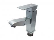 Смеситель для умывальника MILLZ выдвижной излив спецпокрытие серебро MRS-AL-B10 (silver)