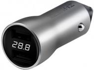 Автомобільний зарядний пристрій ZMI Dual USB Car Charger with LED Voltmeter 18W Silver