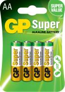 Батарейки GP Super Alkaline 1.5V 15A-U4 AA (R6, 316) 4 шт.