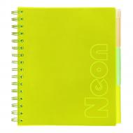 Блокнот на спирали Buromax NEON В5 120 лист. клетка желтый