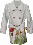 Плащ для девочки Alisa Line Ромашка Тюльпан р.122 белый с рисунком 1,31001700000005E+15