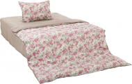 Комплект постельного белья Гортензия розовая 1,5 коричневый La Nuit