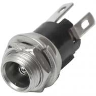 Гнездо питания Profix DC 5,5/2,5 мм монтаж с гайкою черный (P300166)