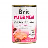 Консерва для собак для усіх порід Brit Care Pate&Meat курка та індичка 400 г