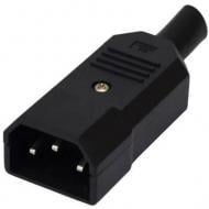 Разъем питания Profix 3pin под шнур черный (P300701)