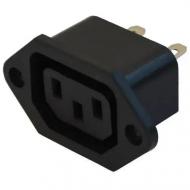 Гнездо сетевое Profix 3pin монтажное медь черный (P300716)