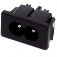 Разъем питания Profix 2pin монтажный черный (P300730)