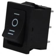 Переключатель клавишный без подсветки Profix KCD-1 ON-OFF-ON 3pin 6A 220V P300471BK