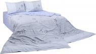 Комплект постельного белья Nevada семейный серый с голубым La Nuit