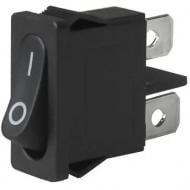 Переключатель клавишный без подсветки Profix KCD1-12-101 ON-OFF 2pin 6A 250V P301133BK