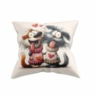 Подушка декоративная Dog and Dog 38x38 см бежевый с рисунком