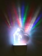 ВИТРИНА! Ночник 3D Led Aukes Детство 3D LED RGB 0,5 Вт белый