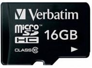 Карта пам'яті Verbatim microSDHC 16 ГБ Class 10 (44082)
