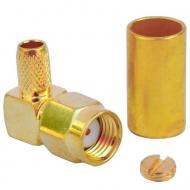 Коннектор угловой Profix (реверсный) обжимной под кабель RG-174 (P300217-1)