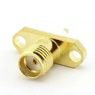 Коннектор Profix SMA фланец 2 отверстия золотой (P300225)