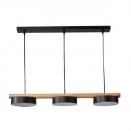 ВИТРИНА! Подвеска Hopfen LED LOFT 3x36 Вт черный/дерево ВИТРИНА! Подвеска Hopfen LED LOFT 3x36 Вт черный/дерево