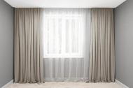Комплект штор Микровельвет серо-бежевая Декор-ін