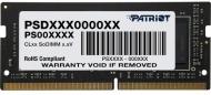 Оперативна пам'ять Patriot SODIMM DDR4 8 GB (1x8GB) 2666 MHz (PSD48G26662S)