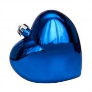 Игрушка на елку Китай Серlце глянец15 см синее синий 892753