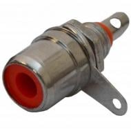 Гнездо монтажное Profix RCA корпус металл красный (P300111RD)