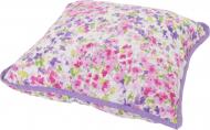 Подушка декоративная Акварель Сиреневые цветы 45x45 см белый La Nuit