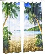 Фотоштора  Пальмы на пляже 142x270 см 2 шт. Walldeco