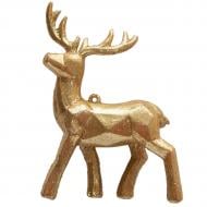 Игрушка на елку Китай Олень 13 см золотистый золотистый 004768