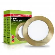 Світильник точковий Eurolamp Downlight R 2 шт./уп. 6 Вт 4000 К білий/золото