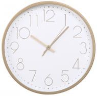 Годинник настінний Silent Clock 30 см білий із золотом