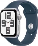 Смарт-годинник Apple Watch SE 2023 GPS 44mm Silver Aluminium Case with Storm Blue Sport Band - S/M (MREC3QP/A)