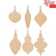 Набір заготовок Новорічні прикраси 2 7х13 см 6 шт. Rosa Talent