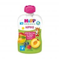 Пюре Hipp Яблоко-персик-черника-малина 100 г 9062300133773
