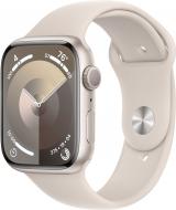 Смарт-годинник Apple Watch Series 9 GPS 45mm Starlight Aluminium Case with Starlight Sport Band - M/L (MR973QP/A)