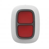 Екстрена кнопка бездротова Ajax DoubleButton white із захистом від випадкових натискань