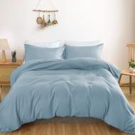 Комплект постельного белья Satin Light Pro 10-019 Gray-blue 175х210 см сине-серый MirSon